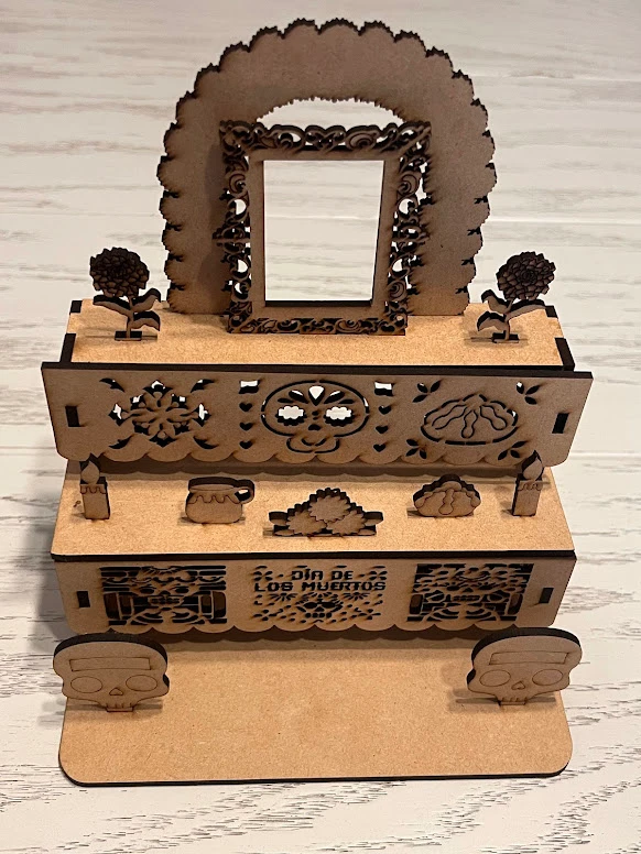 Mini Altar de Muertos en MDF con Marco para Foto