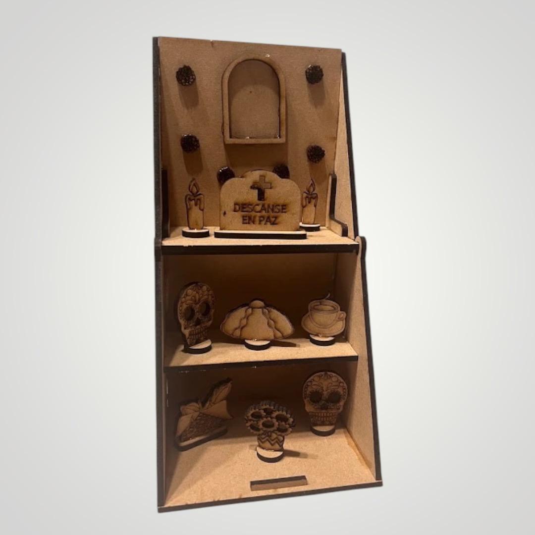 Mini Altar de Muertos en Caja MDF - Decoración Día de Muertos